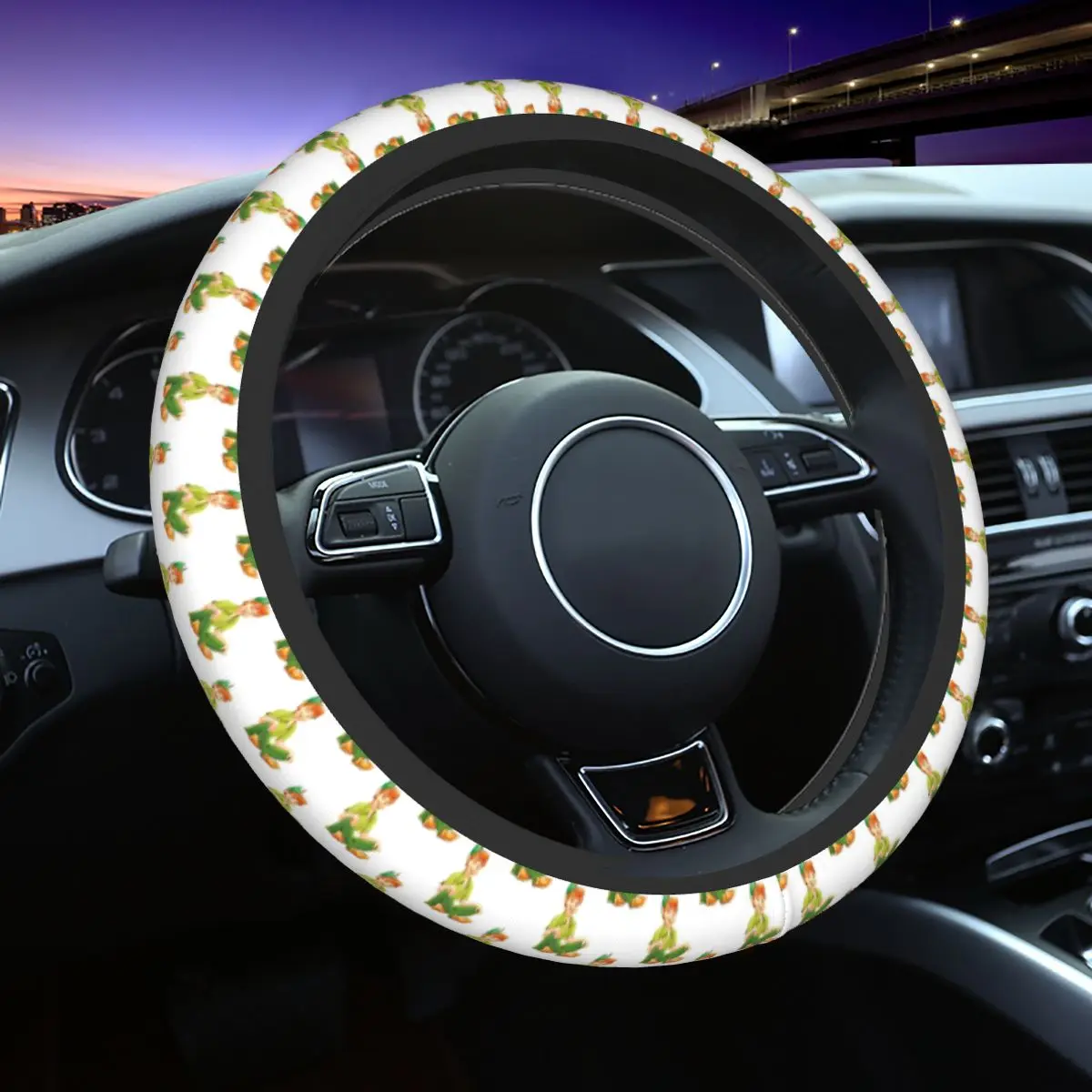 

Car Steering Wheel Cover Peter Pan Car Covers Suite Comfortable Design Auto Accessories for 14.5-15Inches