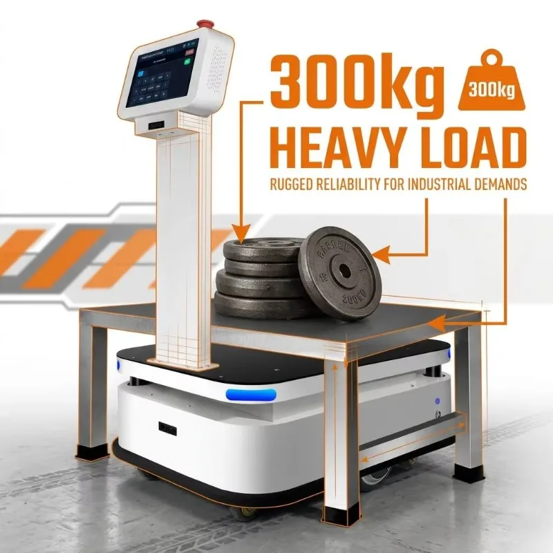 AGV Delivery Robot Magnetic Tape Guided Automated Vehicle Stable Running For Assembly Line Raw Material Haulage And Finished