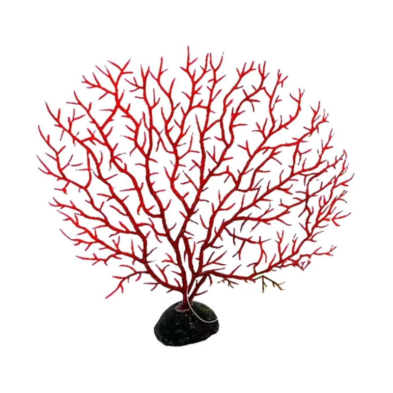 Artificial Coral Branch Décor Faux Coral Décor Aquariums Ornament Fish Tanks Landscape Sea Fan Coral Decorations