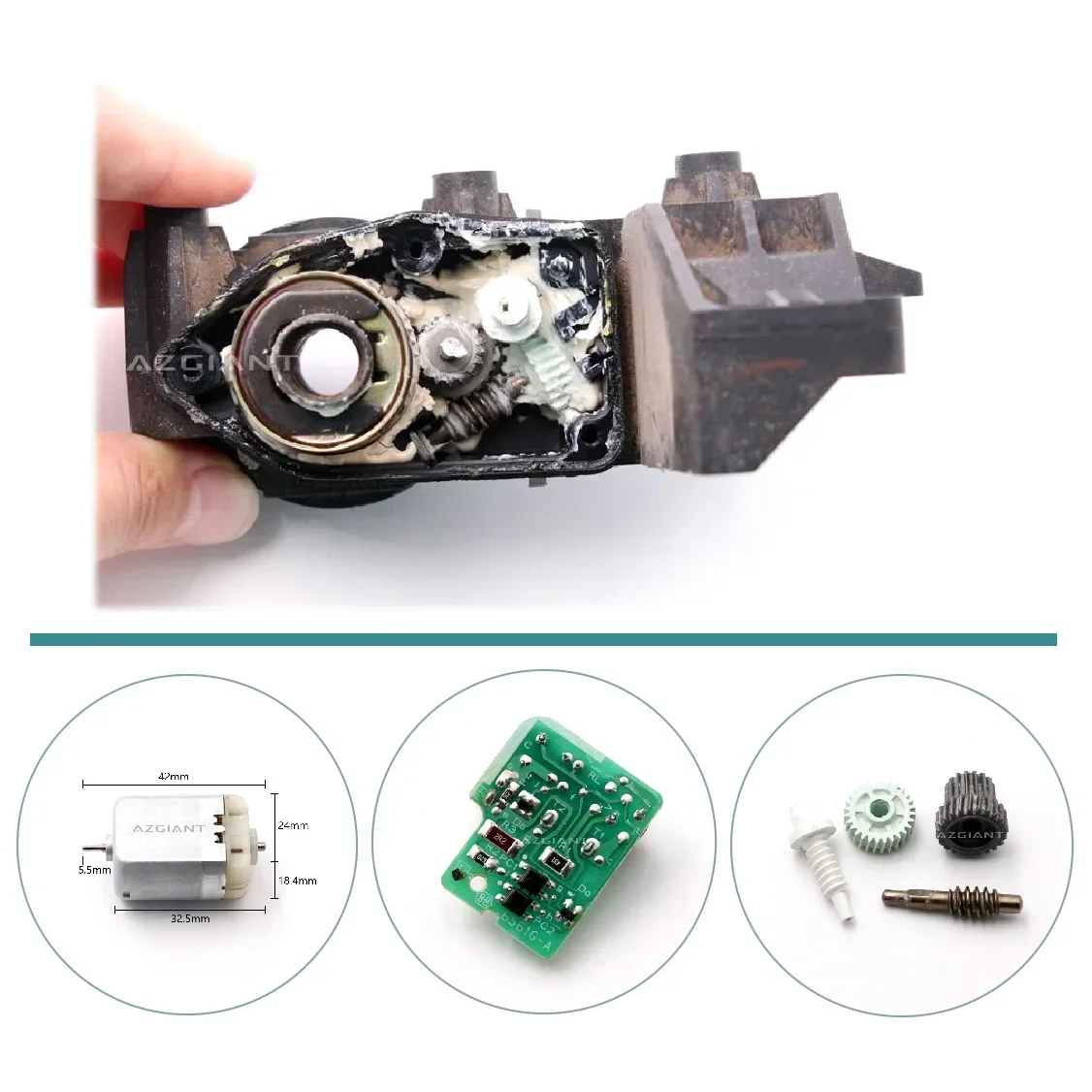 

Car Universal for Toyota Corolla MK9 Side Wing Mirror Engine Module Power Repair Motor, Gears, Electric Board 2004-2007