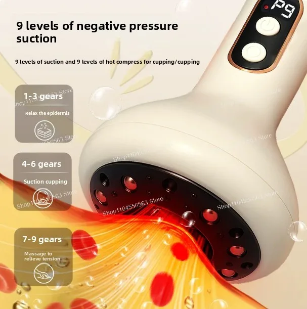 8 magnetic heads * 9 adjustable functions multi-functional full-body meridian massage and cupping device