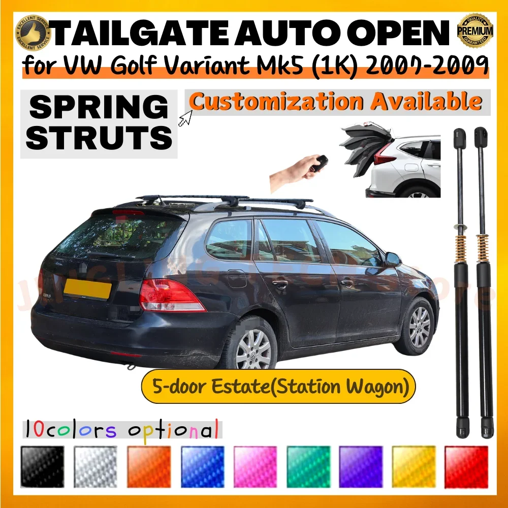 

Комплект из 2 амортизаторов багажника с пружинами для Volkswagen Golf Variant Mk5 (1K) 2007-2009, задние подъемные опоры двери багажника, амортизаторы