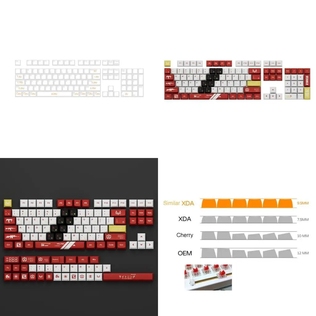 

Краситель-сублимация милые клавиши xda profile Keycaps 137 Keys Decorative Set Set