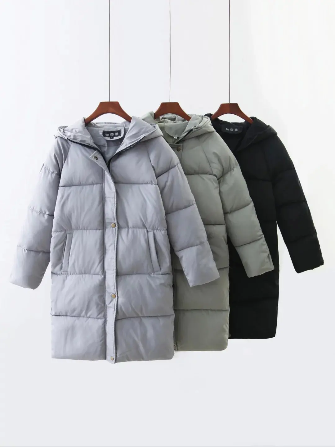 

Однотонная женская парка с капюшоном, парки с длинными рукавами, куртки на пуговицах, верхняя одежда, кардиган, однотонная зима 2025, повседневные свободные карманы