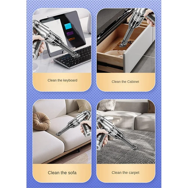 Aspirador de pó poderoso sem fio portátil máquina limpeza acessórios do carro eletrodomésticos aspirador portátil b