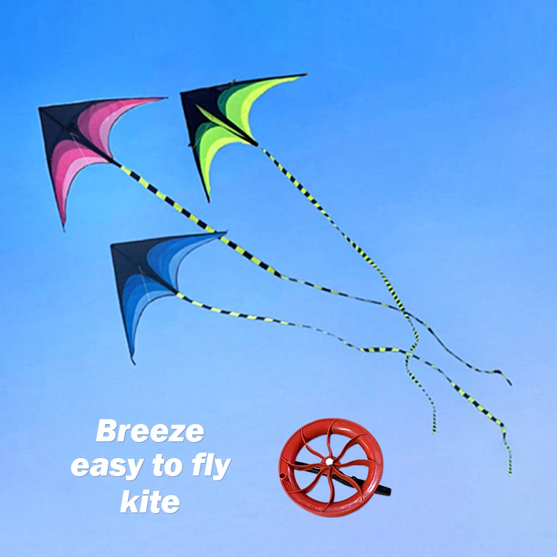 1.6M Kite 6M Tail Ripstop Nylon Large Wind Kites for Children Toy Outdoor Colorful Flying Kites Garden Toys 200M Kite String