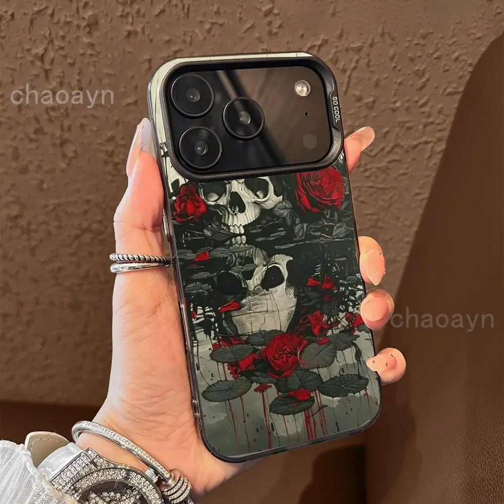 

Skeleton Rose Phone Case case for iPhone17 16 15 14 13 12 11 Pro/ Max/Plus shock-proof rear cover anti-fingerprint