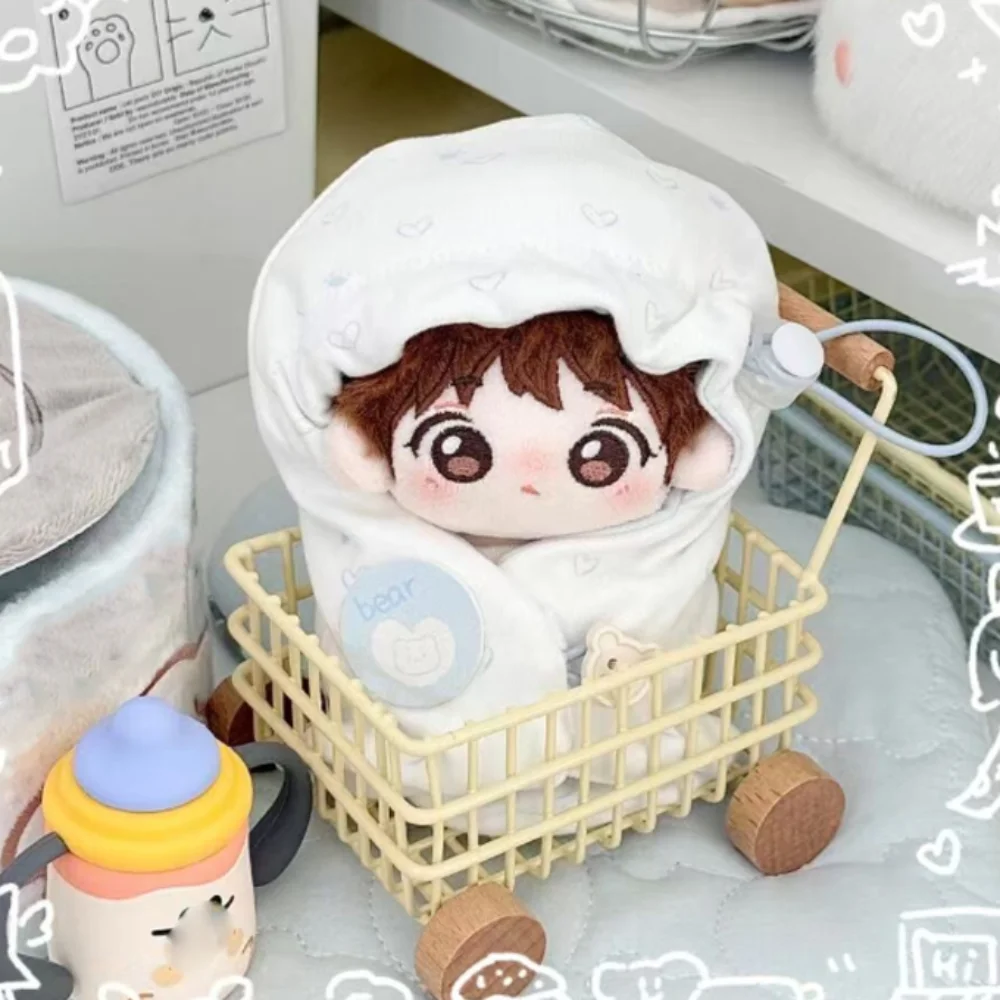 襁褓 10cm 면 인형 포대기 옷 침낭 작은 담요 10cm 인형 옷 사랑스러운 망토 인형 드레스 세트