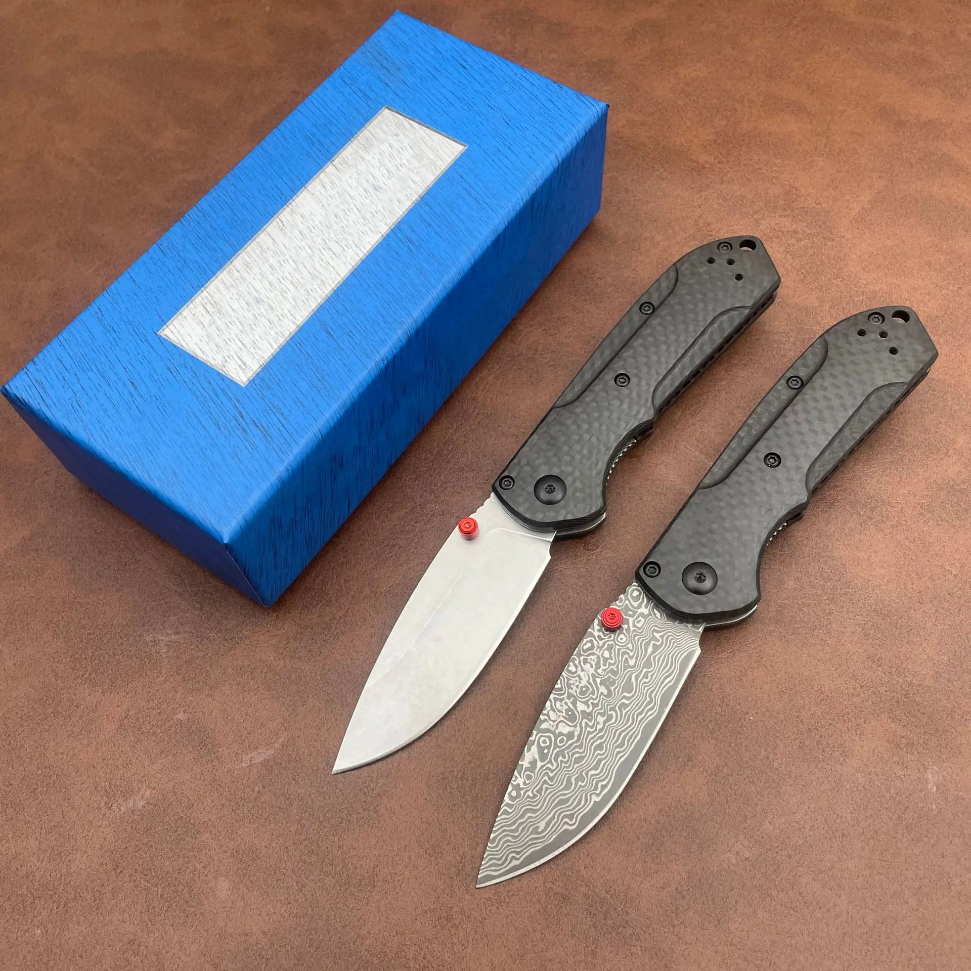 

2Models Mini Freek Folding Knife 2.95" S90V Satin Plain Blade, Carbon Fiber Handles - 565-1