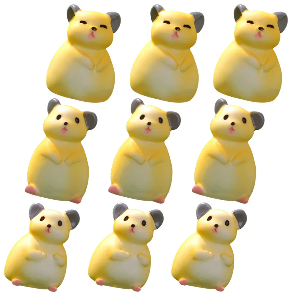 

9 Pcs Rat Figurines Resin Animal Decor Outdoor Mini Rat Statue Cartoon Shaped Garden Outdoor Home Miniatures