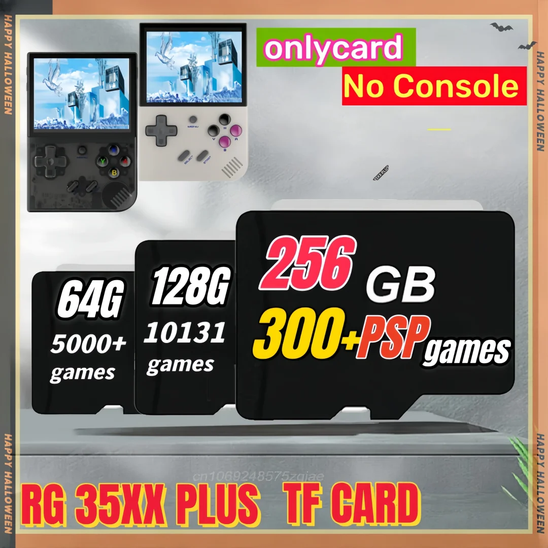 

ANBERNIC RG35XX PLUS 256GB TF Card Preloaded Games Memory Card 300+ PSP Games Retro Handheld Game SD Card PSP DC SS PS1 NDS