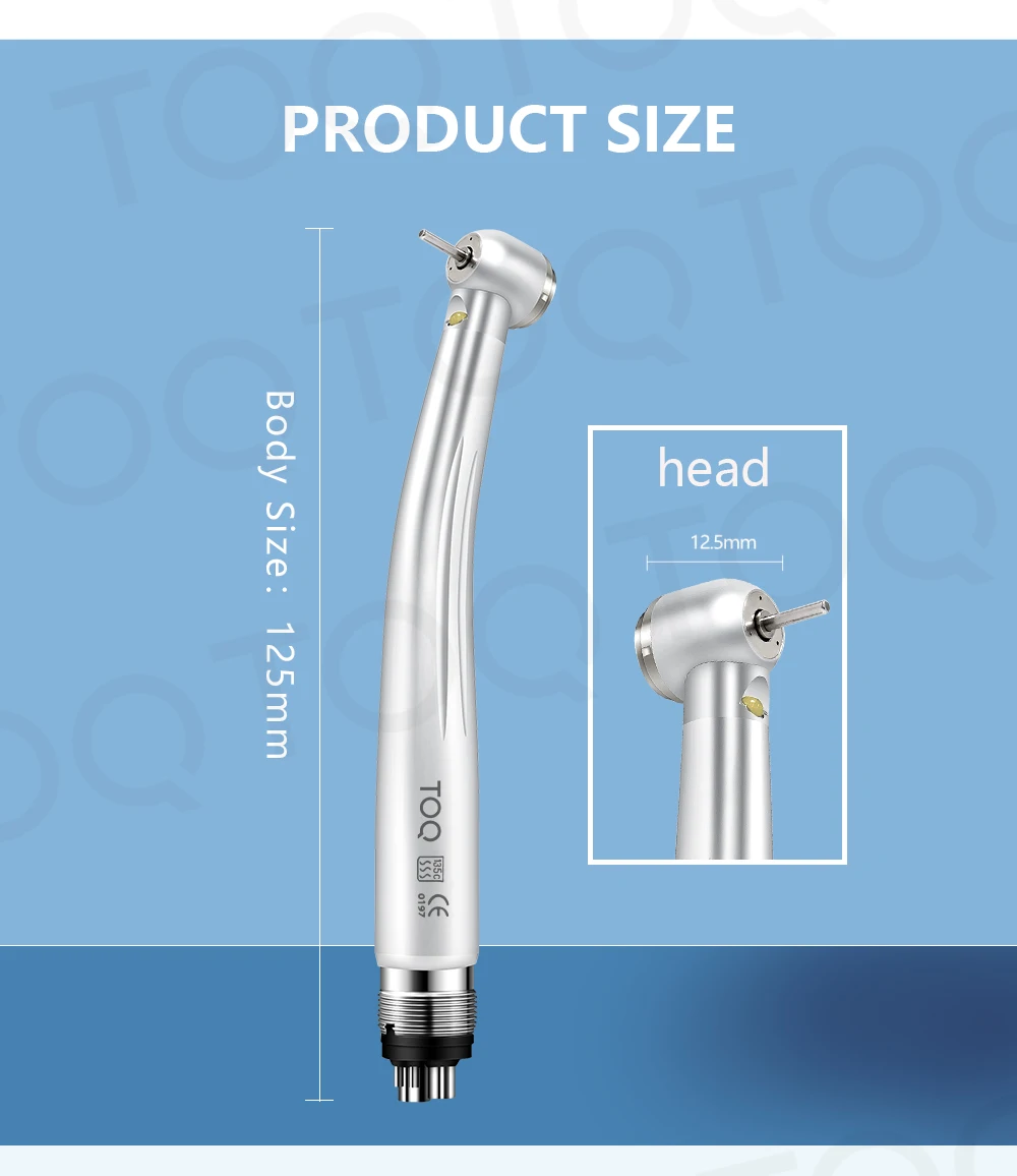 Dental High Speed Led Light Air Turbina Cartridge Rotor Water Sprays Handpiece 2/4 Holes