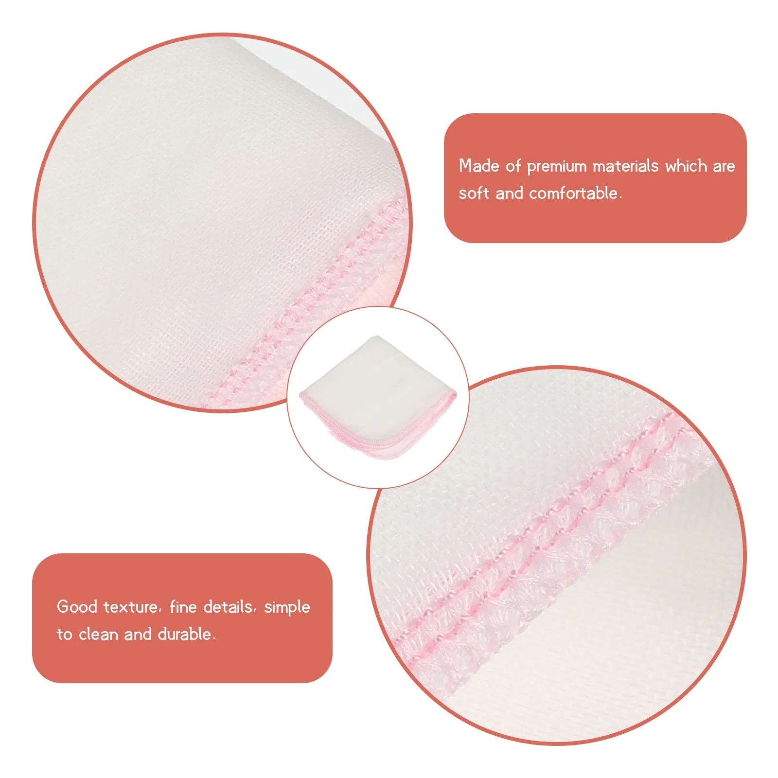 Petites serviettes carrées en gaze pour le visage de bébé, gant de toilette absorbant à double couche, mouchoir en coton, soins infirmiers pour nouveau-né, 10 pièces