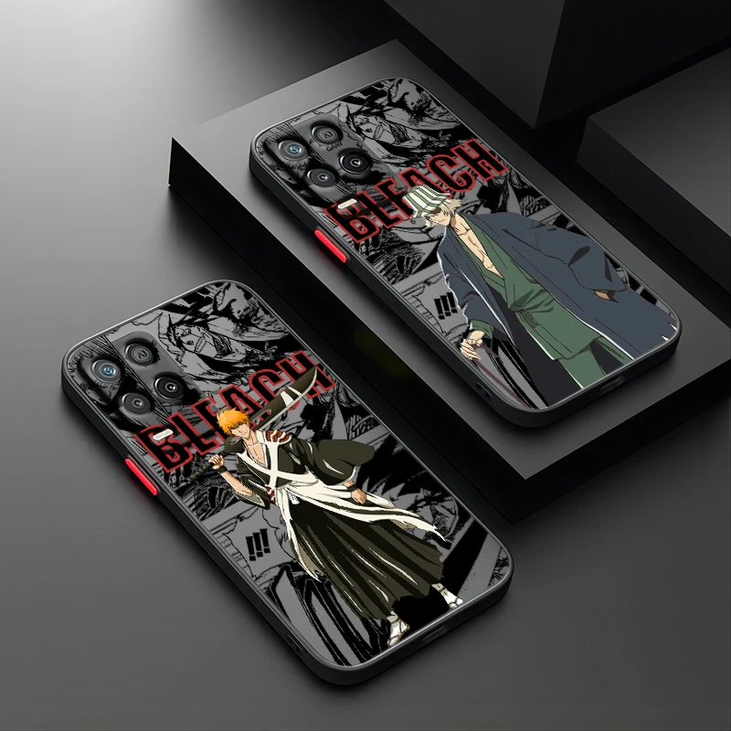 Anime BLEACH Cool For Realme Q3T Q3S Q5 GT Neo 3T 2 Narzo 50i 50A 20A 10A X50 X3 Pro Frosted Translucent Phone Case