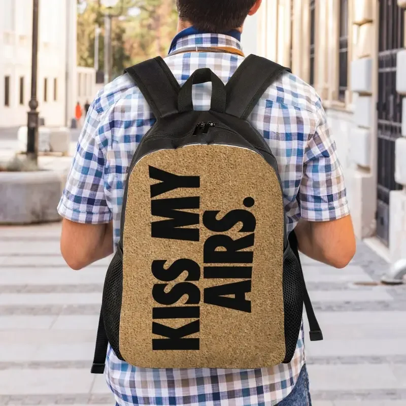 Mochila con estampado 3D personalizado Kiss My Airs para niñas, niños, Escuela Universitaria, bolsas de viaje, bolsa de libros para hombres y mujeres, se adapta a computadora portátil de 15 pulgadas