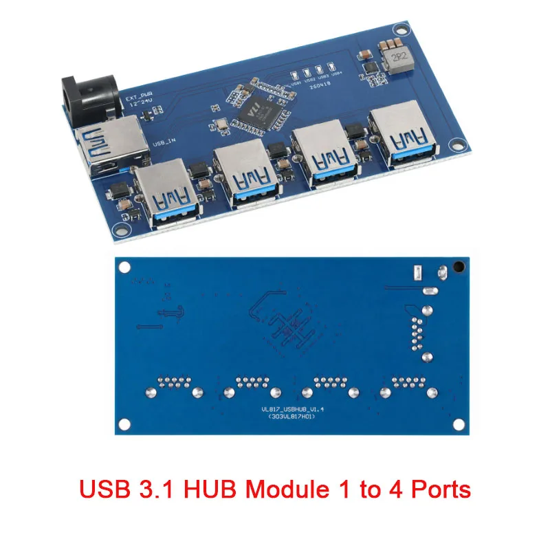 VL817 Hub Module USB3.0 3.1 HUB High-speed 1 to 7 Port Hub Type-C Interface HUB with Current Backflow Prevention Function