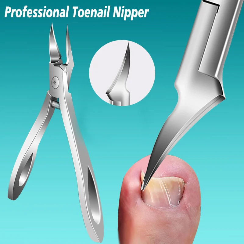 Professional Eagle Beak Nail Nipper Clipper Extra Sharp Slanted Cut for Ingrown Toenails Thick Stainless Steel Nail Care Tool