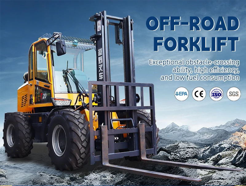 Maßgeschneiderter 2t Offroad-Gabelstapler | 4WD Diesel 2000kg Lift | Für den Bauernhof | Schneller Versand – Detail 2