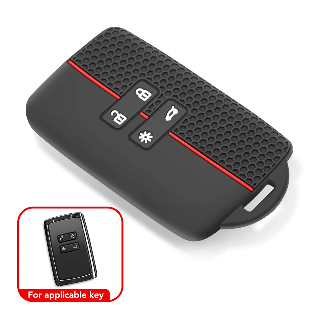 Silikonowy pokrowiec na kluczyk samochodowy do Renault Captur Koleos Kadjar Arkana Megane Dacia Duster Sandero Stepway Smart Remote Control Fob Case