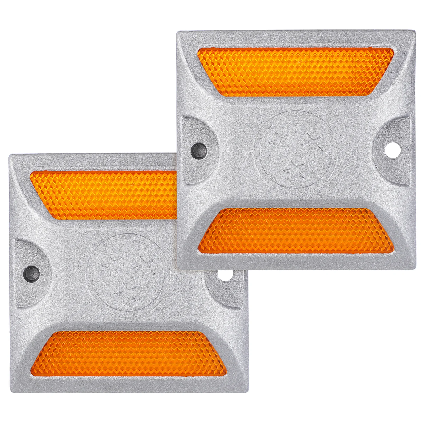 2 шт. светоотражающий алюминиевый дорожный маркер для подъездной дороги, тротуарные шпильки, отражатели ночной безопасности, дорожные аварийные маркеры