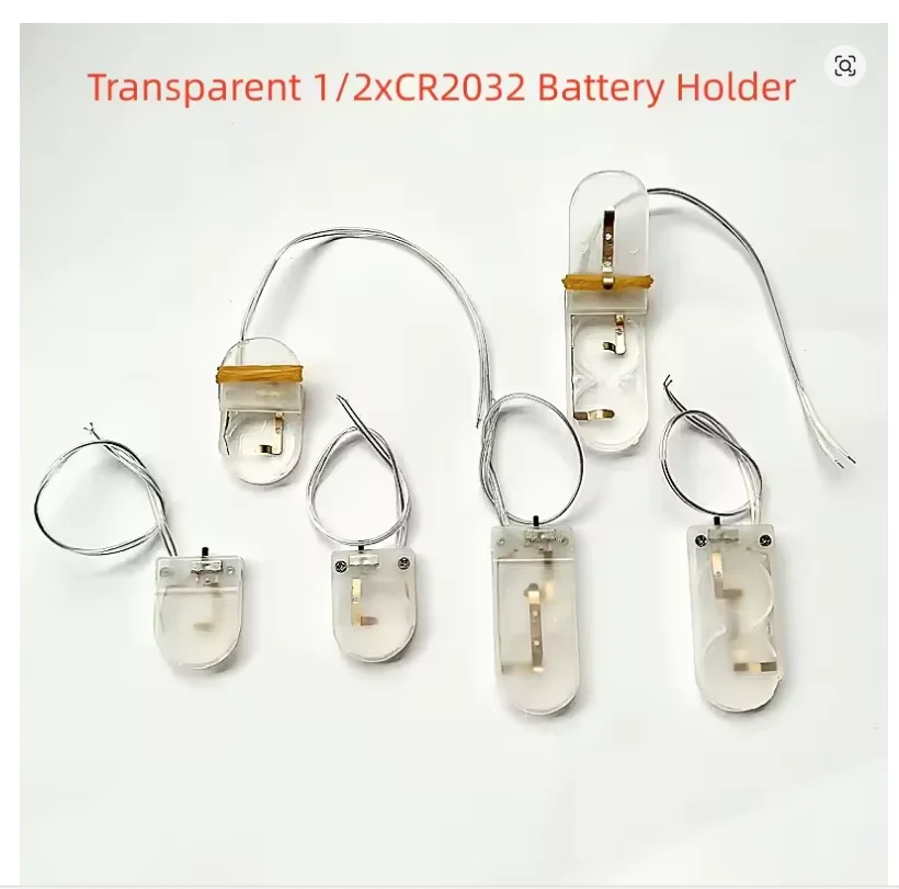 1x 2x Slots 3V CR2032 Button Coin Cell Battery Socket Holder Case Cover With ON-OFF Switch 3V Battery Storage Box Container