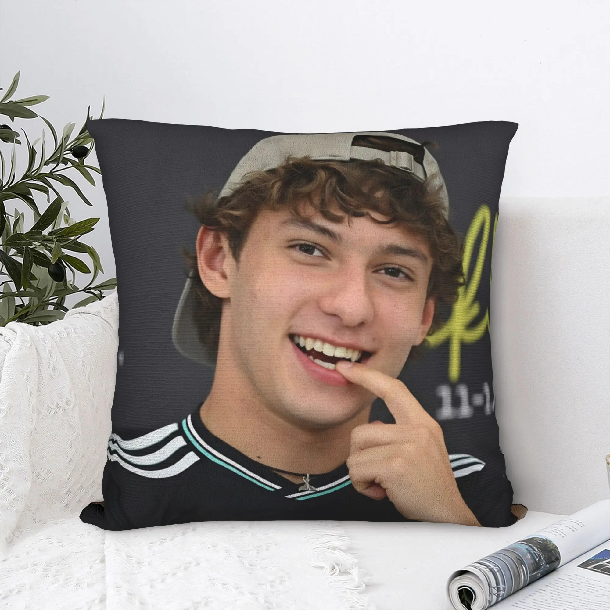 Andrea Kimi Antonelli Driver Square Pillow Case  Cushion Covers Creative Polyester Decor Pillowcover for Home 18