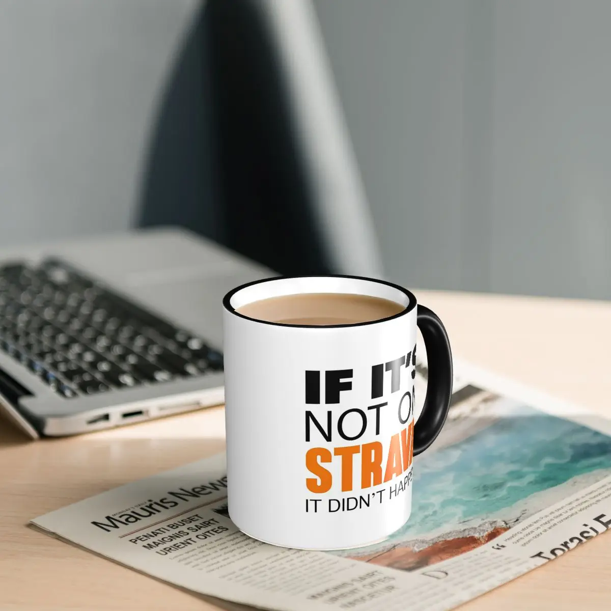 If It's Not On Strava It Didn't Happen Mug Funny Ceramic Coffee Cups Tea Mugs Milk Cup Drinkware Gifts for Friends