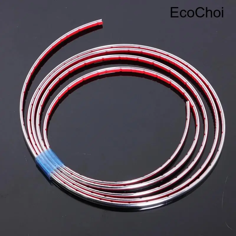 High Quality Auto Bright Trim Strip 4mmx2m DIY Protective Chrome Styling Decoration Moulding Trim Strip Tape Car Bumper Parts