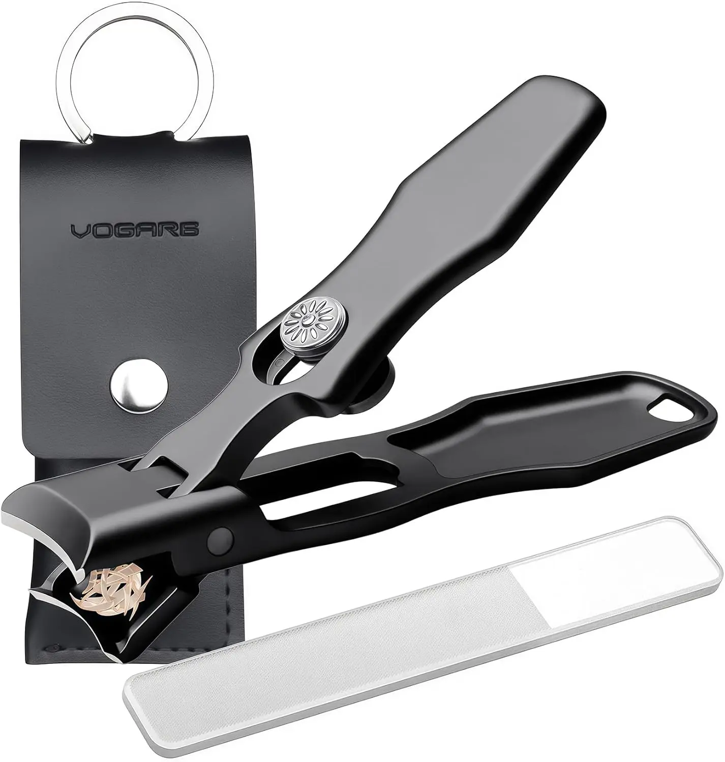 

Effortless Toenail Clippers for Men & Seniors: Wide Jaw, Safety Lock, Portable Case