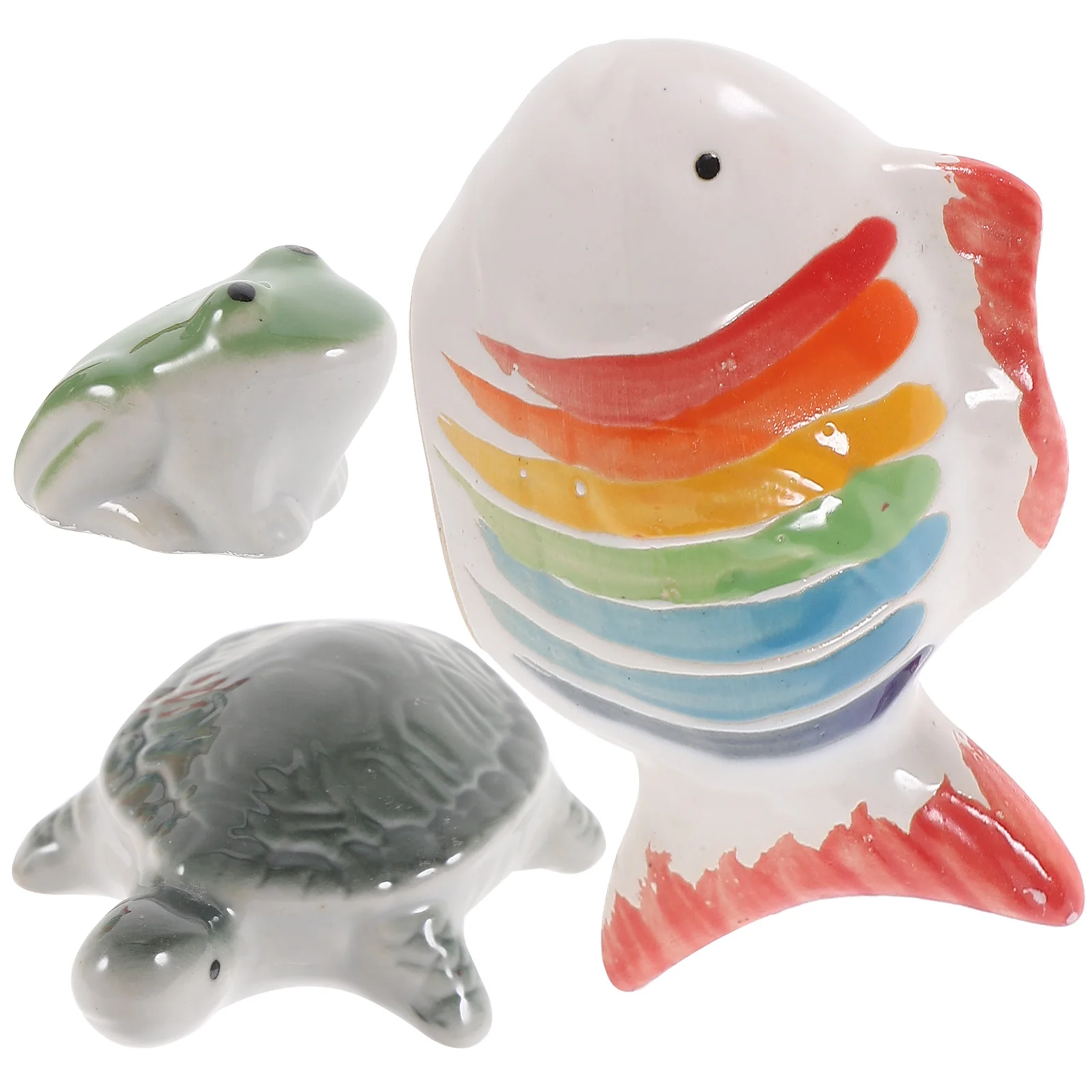 

3Pcs Ceramic Small Animal Decor for Fish Tank Floating Aquarium Animals Decorative Craft Vivid Lifelike Ornament Home Aquarium