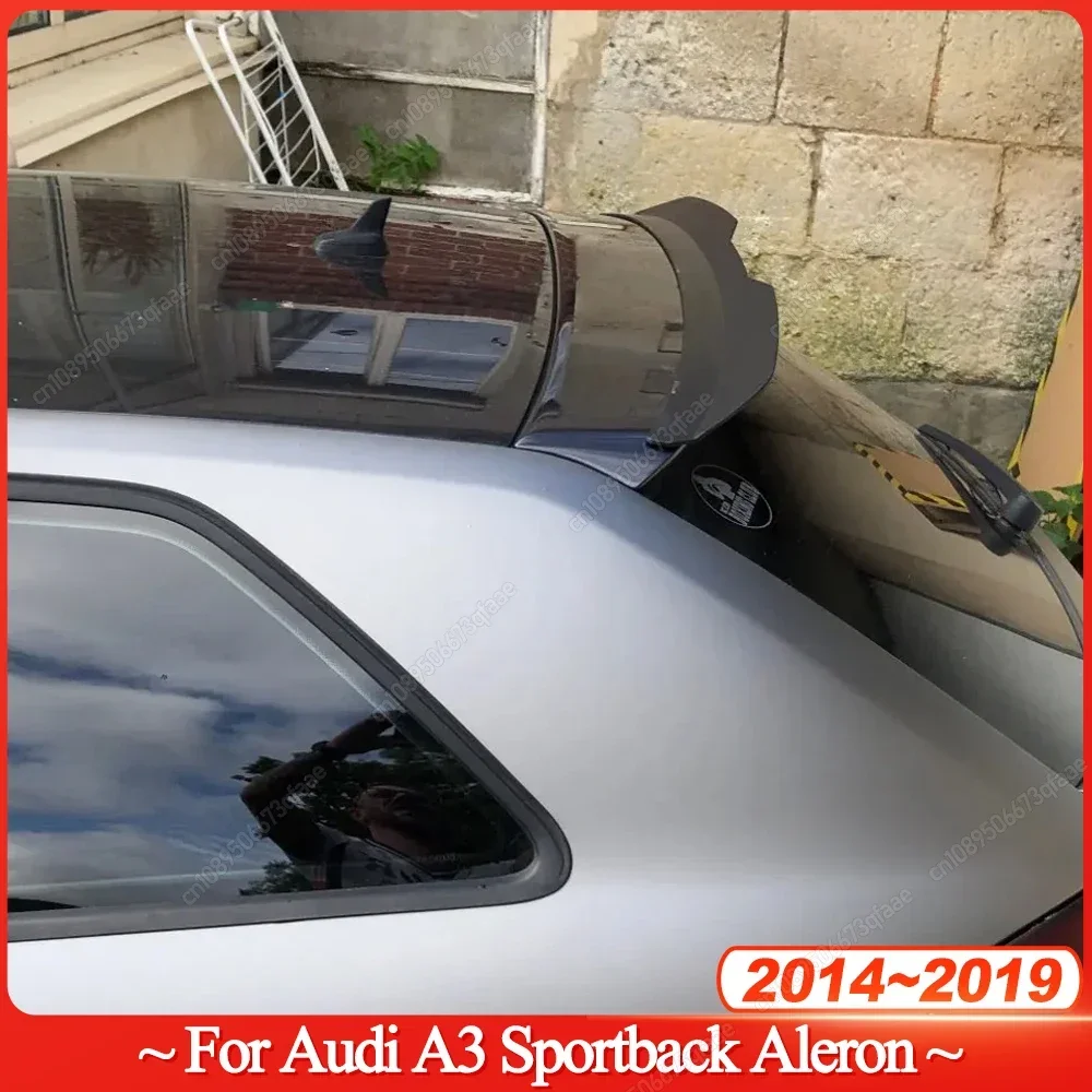 

Автомобильный задний спойлер на крышу, крыло для Audi A3 Sportback Aleron 2014-2019, комплекты кузова, тюнинг из АБС-пластика, украшение на заднее хвостовое крыло