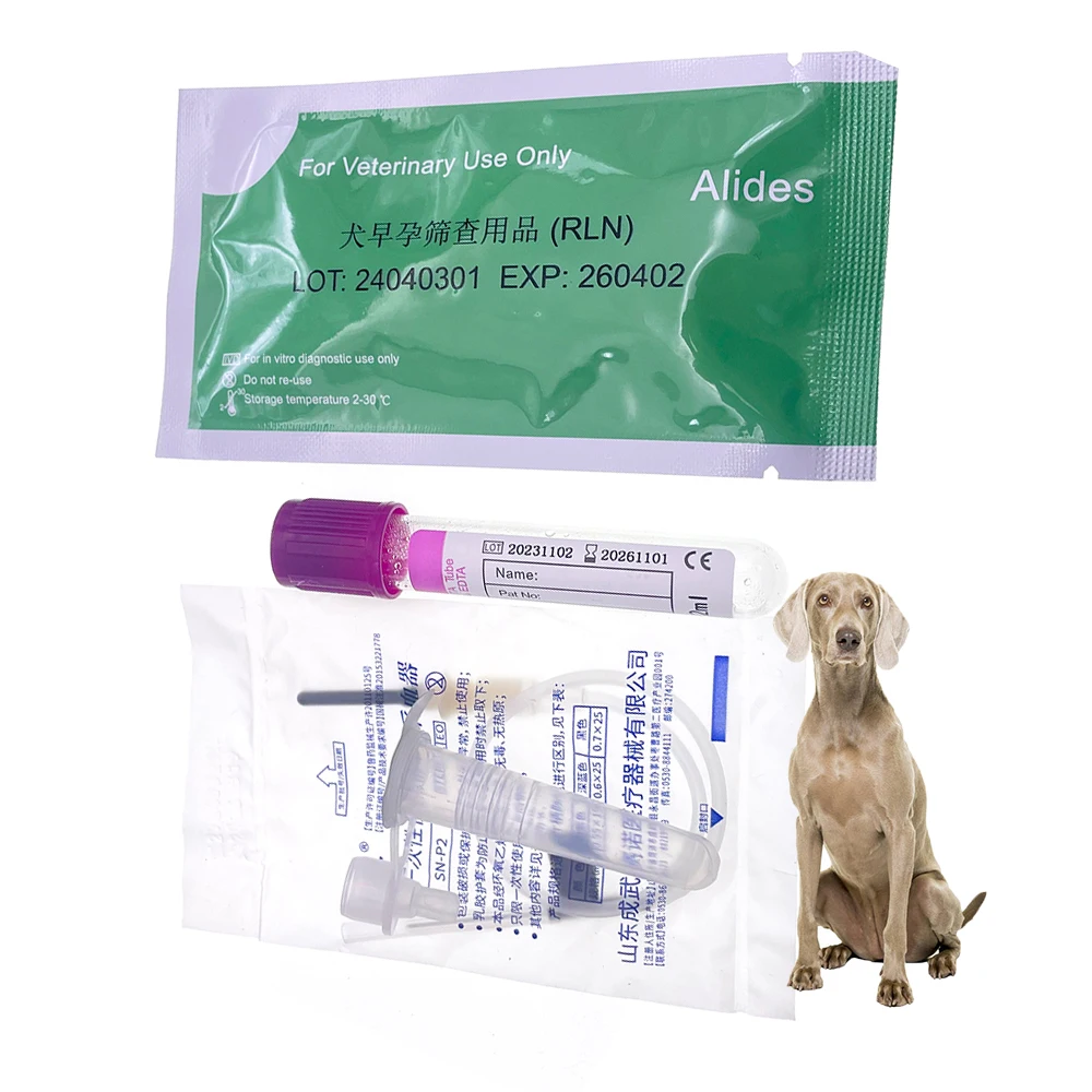 6PCS Pet Dog Canine Pregnancy Test Strip Blood Relaxin Detection High Accuracy Disposable  Fast Blood Sample Test Kit