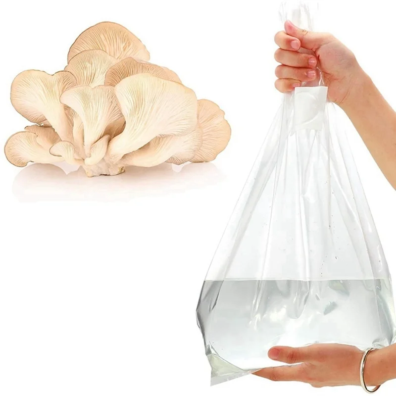 

Well Made-100Pcs Mushroom Growing Bag Mushroom Spawn Bags Thick 6 Mil Bags 6 Inch X 20 Inch 0.2 Micrometre Filter Breathable Bag