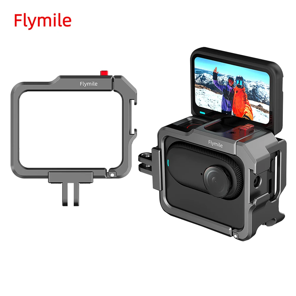 

Flymile Adapter Frame for Insta360 GO3/3S Expansion Bracket Cold Shoe Mount Support Protective Case Sport Camera Accessory