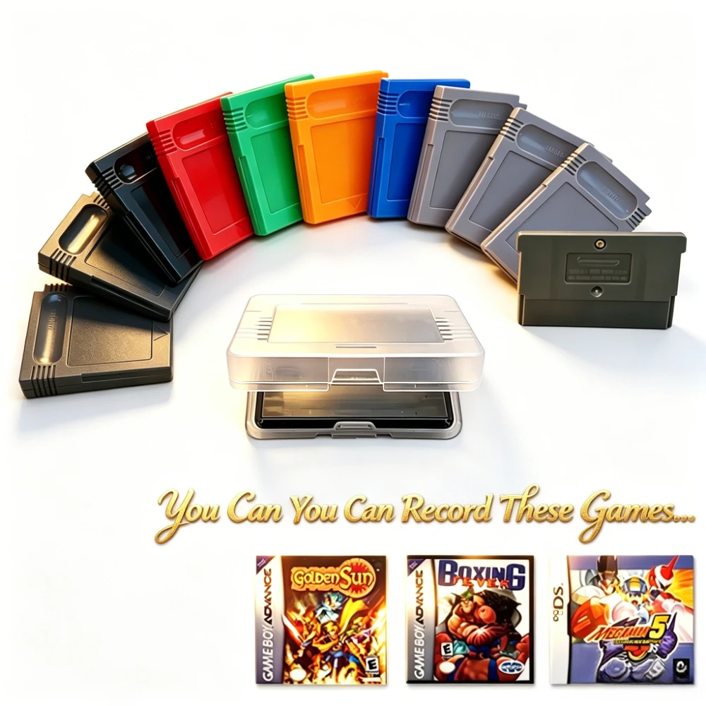 GBC/GBA Spielkarte Blanko Ohne Inhalt Benutzerdefinierte Spielkarte mit Speicherplatz Ohne Anleitung Ohne Batterie Mehrfarbige Hülle