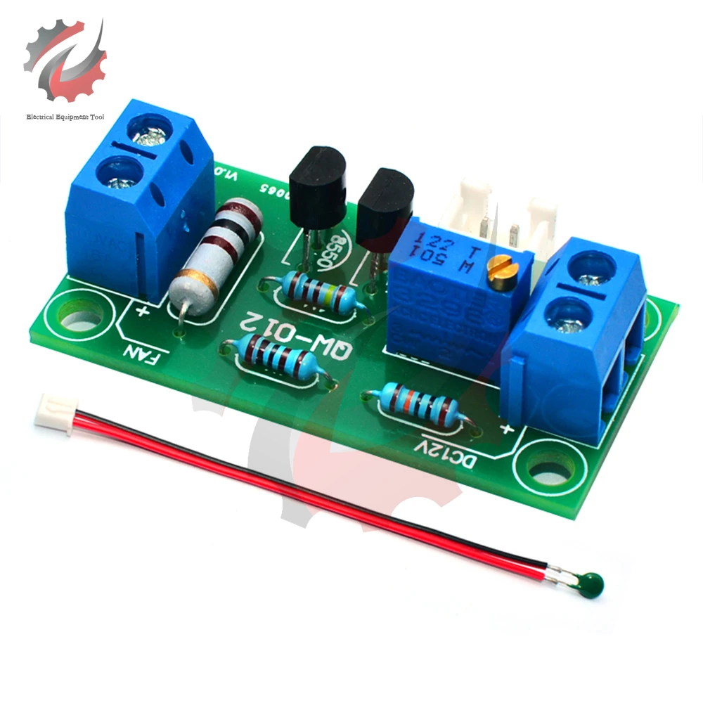 DC12V  Fan Control Module Automatic Temperature Control Module Governor With Probe for Computer Amplifier Fan Equipment Diy Kit