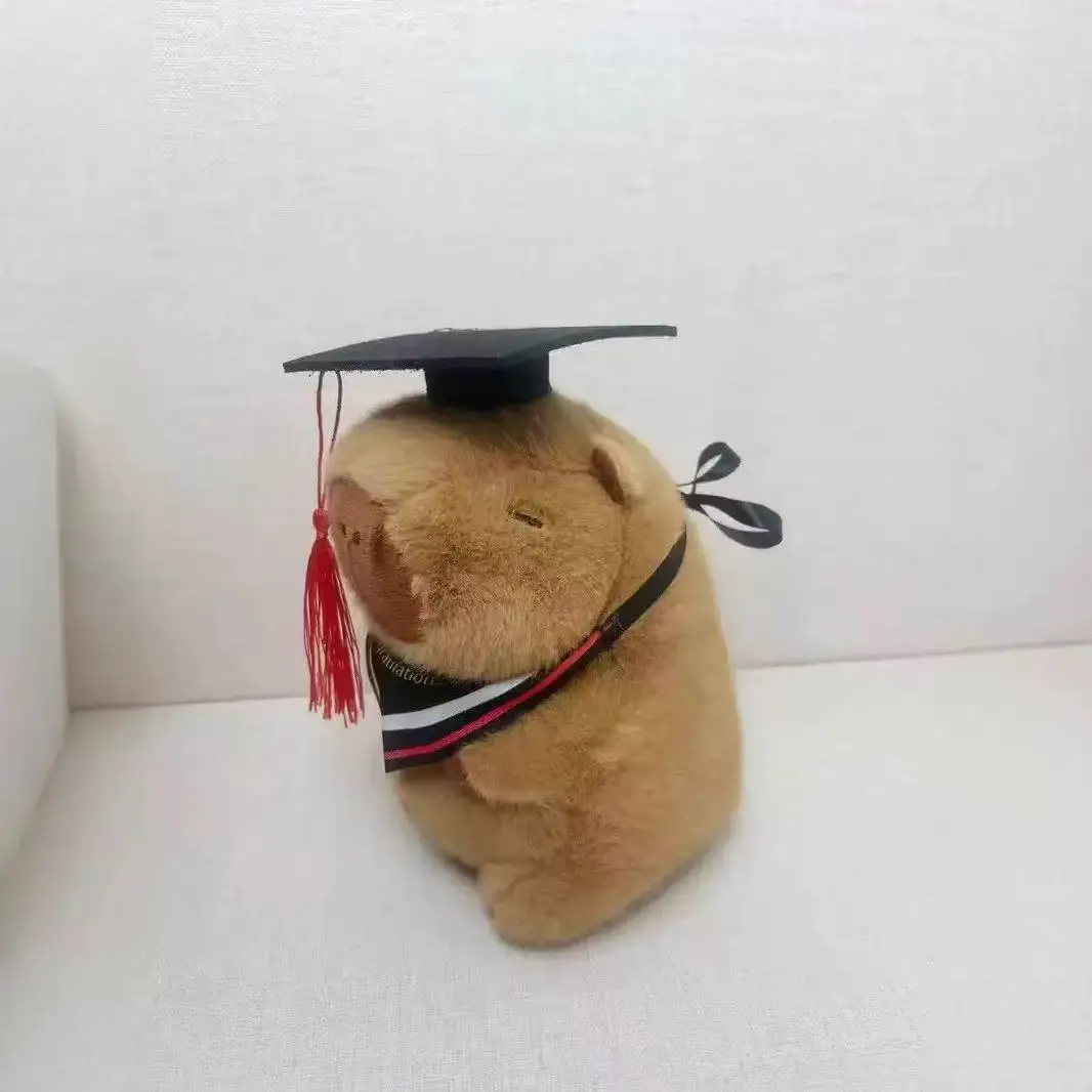 23 ซม.สําเร็จการศึกษา Capybara ตุ๊กตา Plush ตุ๊กตาสัตว์หมวกปริญญาเอก Graduation Plush ของเล่นของขวัญสําเร็จการศึกษาสําหรับนักเรียน