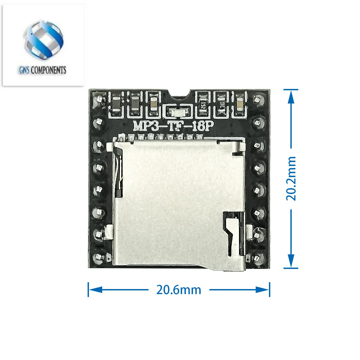 DFPlayer Mini MP3 Player Module MP3 Voice Decode Board Supporting TF Card U-Disk IO/Serial Port/AD