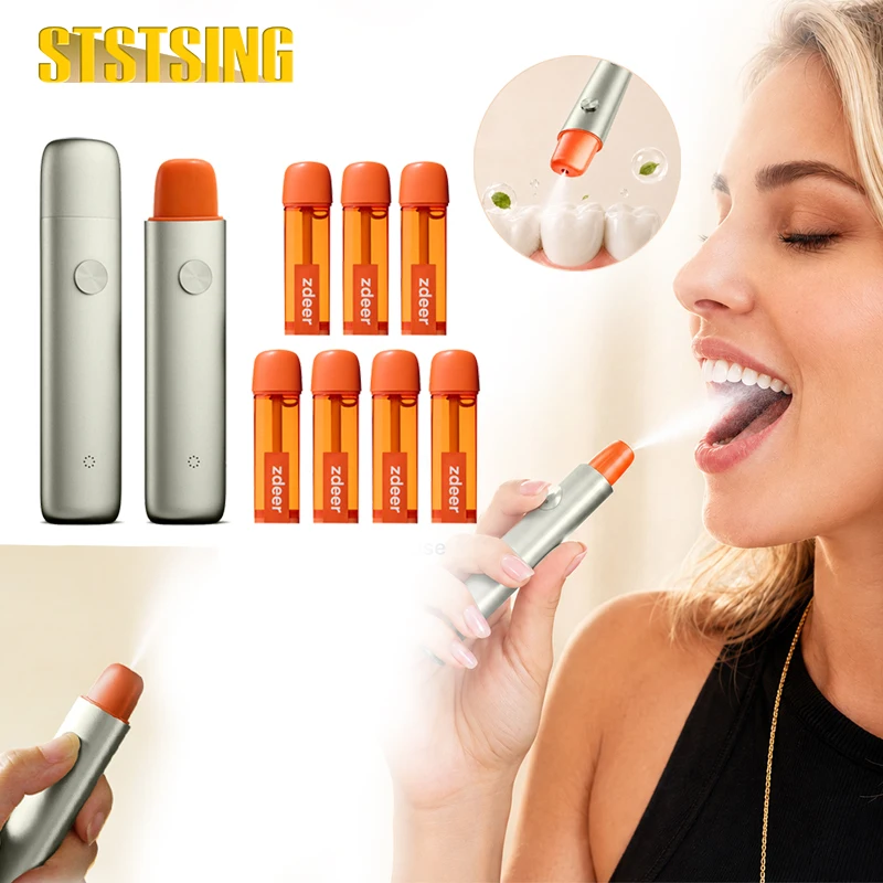 ZDEER PW13 Electric Cool Breath Spray, Probiotic Mouth Spray, Oral Spray Alcohol-Free for Fresh Breath & Dry Mouth,Rechargeable