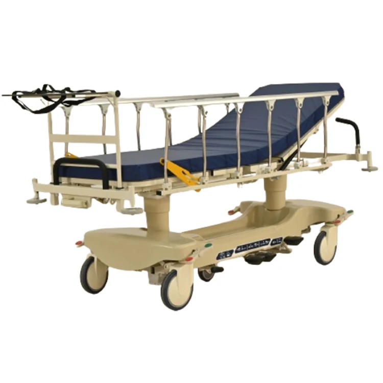 Multifunction Hydraulic Folding Transport Hospital Stretcher Rescue Patient Transfer Ambulance Medical Stretcher Trolley Bed