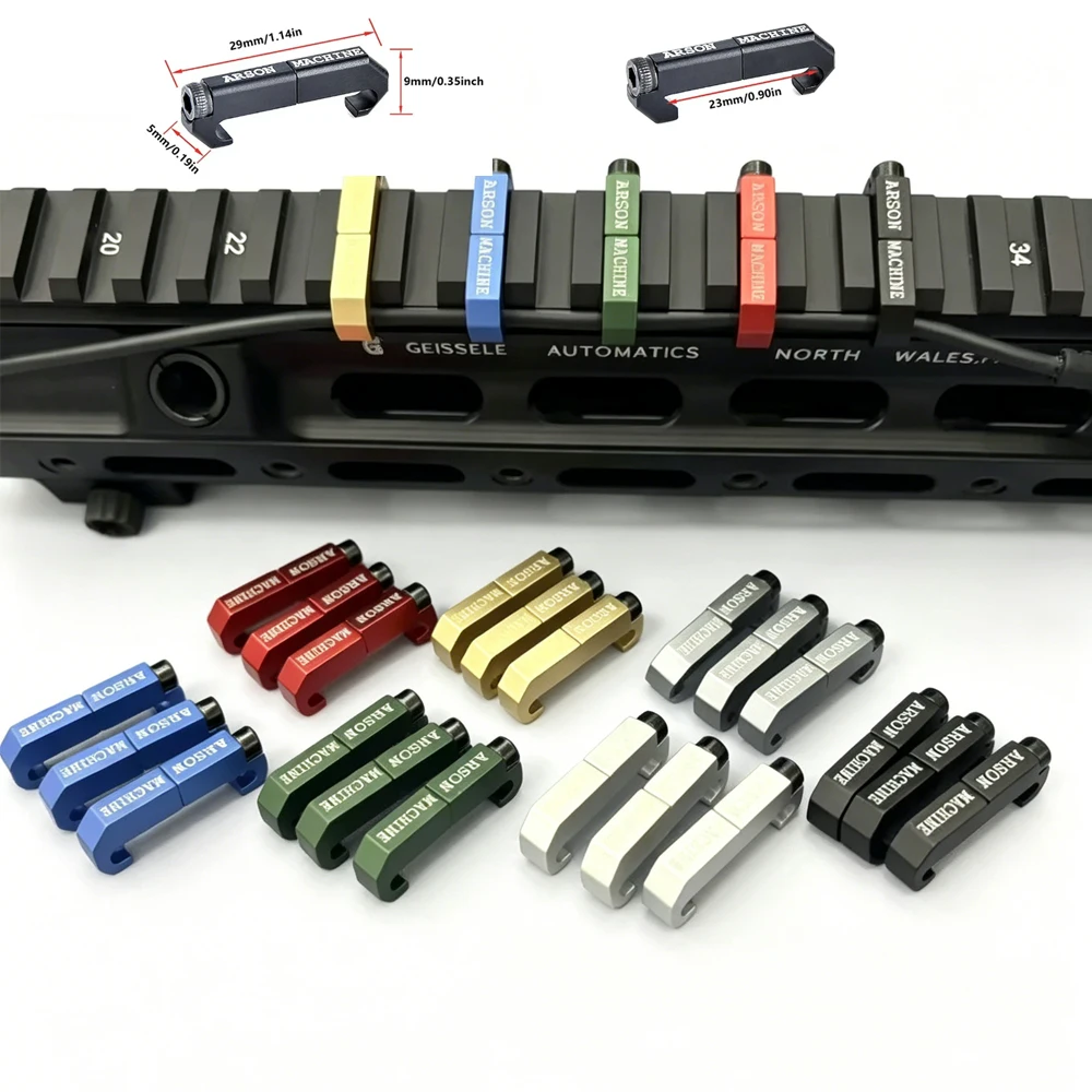 3PCS/Set M-LOK  20mm Picatinny Weaver Rail Hook Aluminum Clip Outdoor Sport Accessory Multiple Colors
