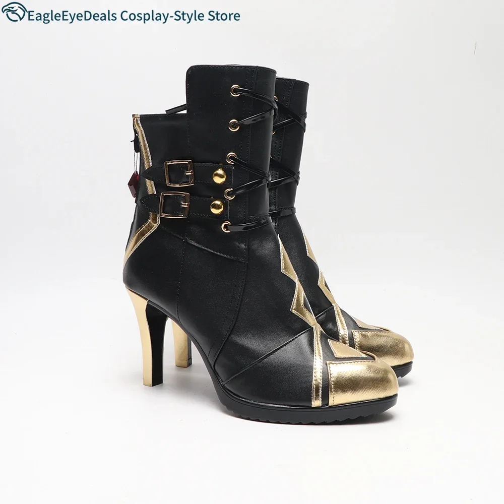 أحذية Genshin Impact Arlecchino Otets التأثيرية مصنوعة حسب الطلب بكعب عالٍ أحذية أنيمي التأثيرية لـ Arlecchino rom Genshin Impact