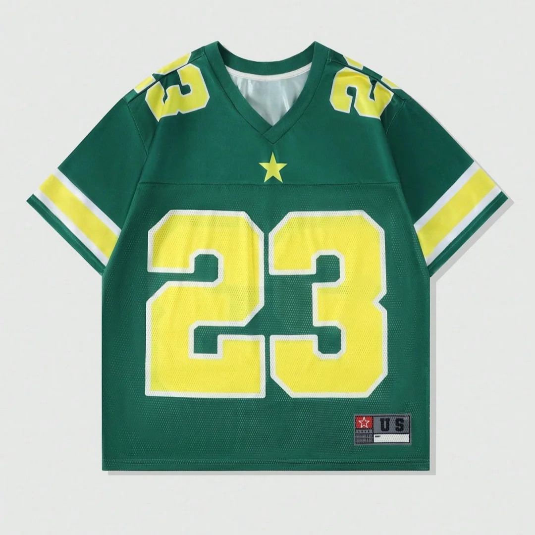 Neues heißes Damen- und Kinder-Sommer-Y2K-Mode-Freizeitshirt, Street-Retro-Hip-Hop-23-Shirt, V-Ausschnitt, locker, atmungsaktiv, schnell trocknendes T-Shirt – Detail 16