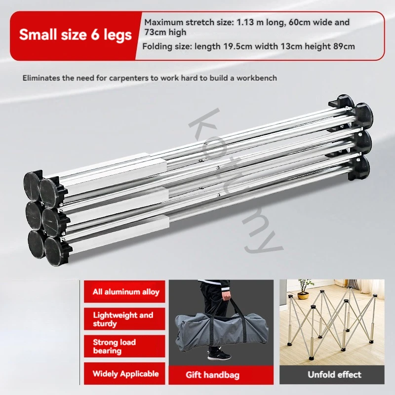 15 Leg Foldable Workbench Spider Leg Workbench Aluminum Alloy Strut Work Tables Support Work Quick Telescopic with Carry Bag
