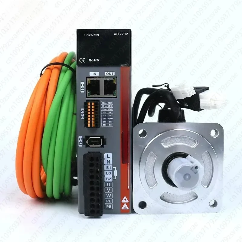 LC10E 3000rpm AC Servo Motor Unit 100W /200W /400W/600W 0.32/0 637/1.27/1.91N.m EtherCAT Motor Driver Kit Laser