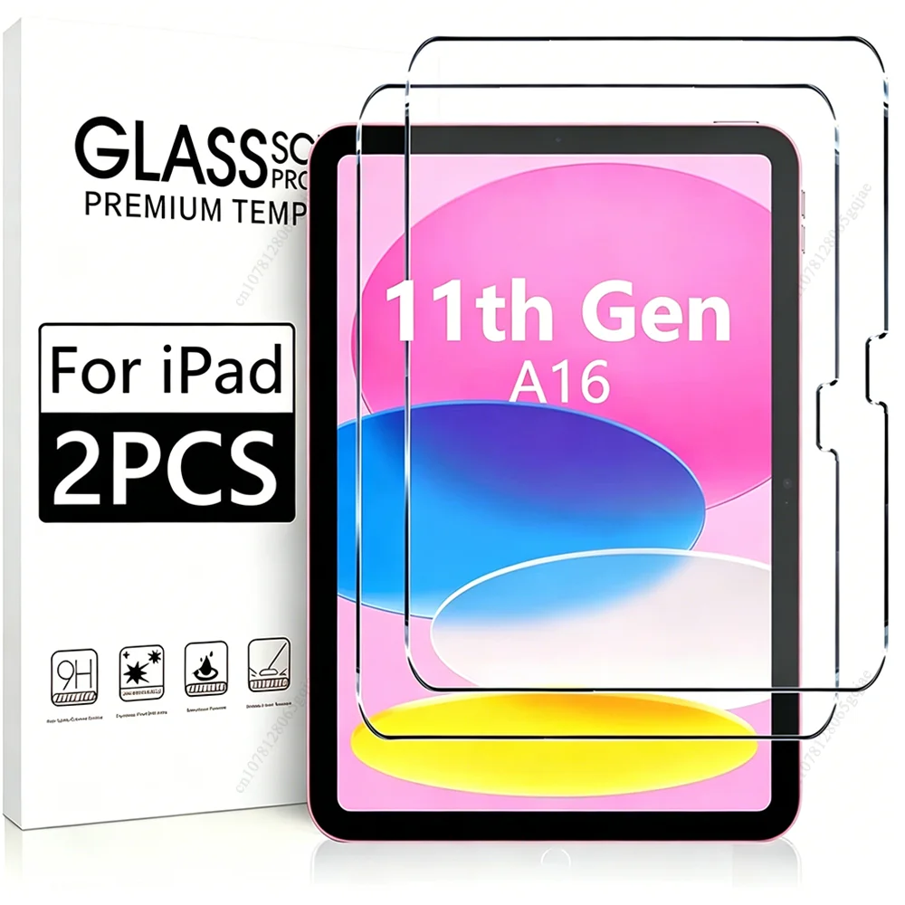 2 Stück für IPad 11. Generation 9H gehärtetes Glas Displayschutzfolie auf IPad 11 Generation A16 2025 9H Filmzubehör
