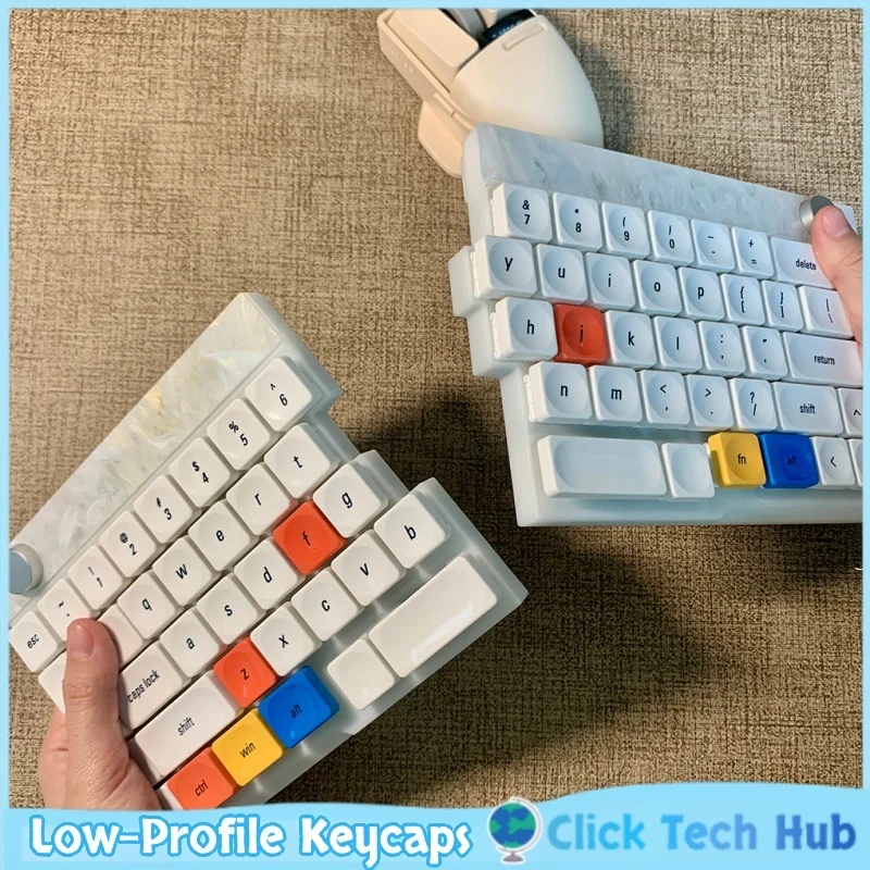 Time Themed Low-Profile Keycaps Pbt Five Sided Thermal Sublimation R3 Height Mechanical Keyboard Key Cap Complete Set Minimalism