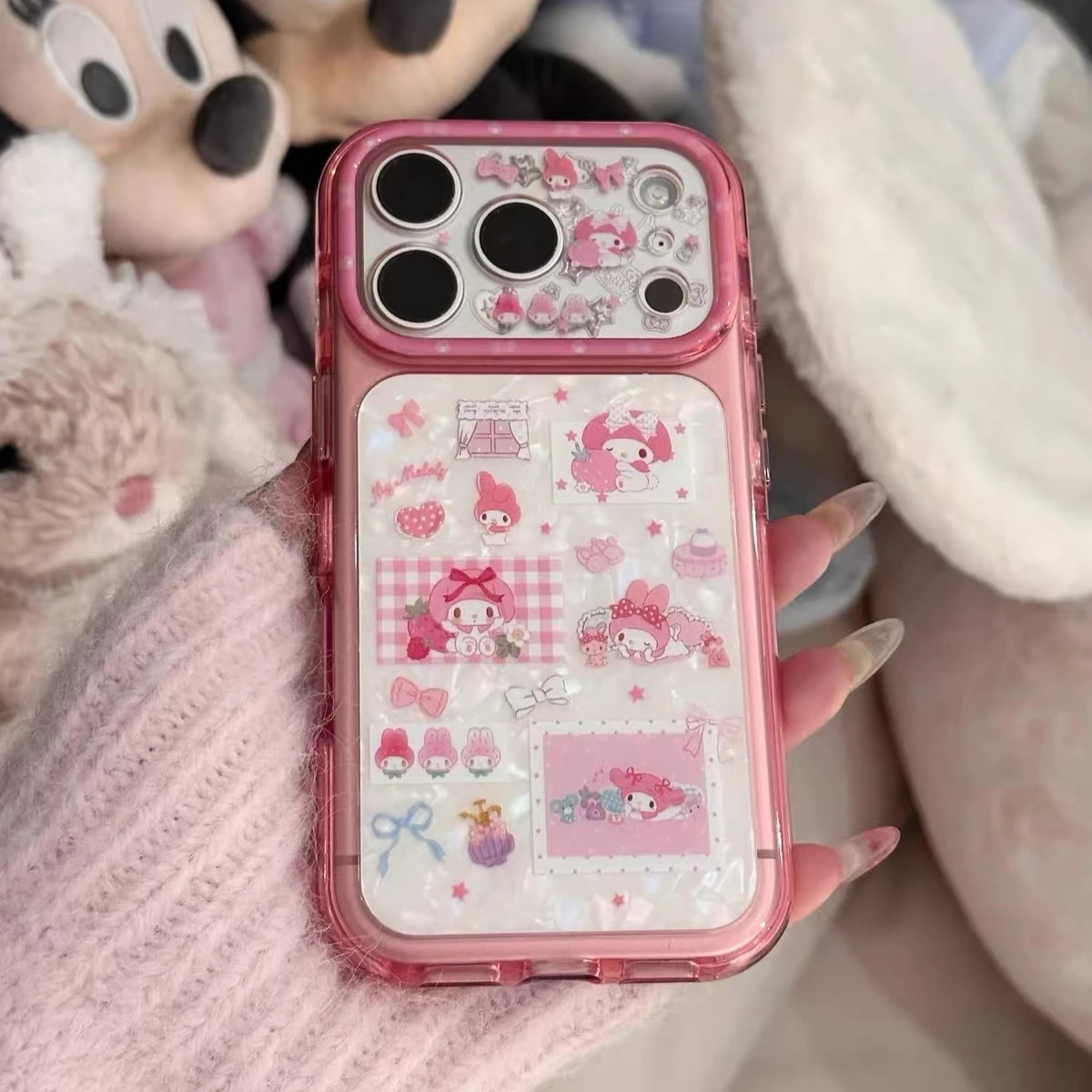 Cute Cartoon My Melody Mobile Phone Case for IPhone 17 Pro Max 17 Pro 16 Pro Max 17 16 15 Pro Max Phone Case view 3