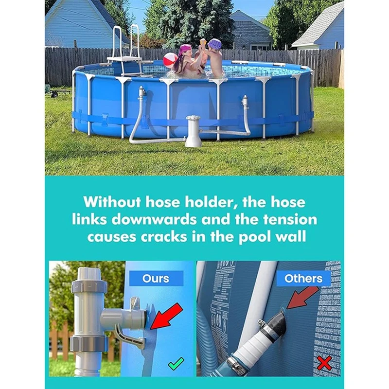 ABUP-Poolschlauchadapter, Poolschlauchhalter und Kolbenventil, Pool-Ersatzteile für oberirdische Pools