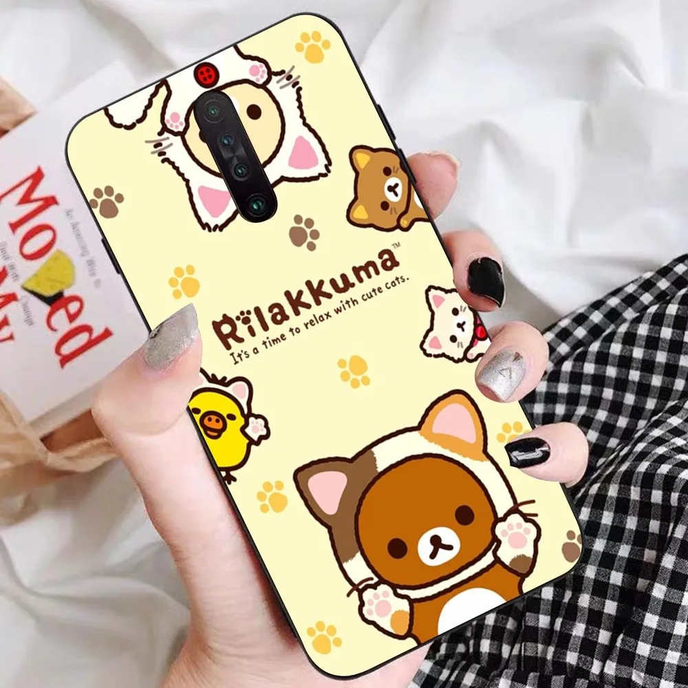 Cute Cartoon R-Rilakkuma Phone Case For Redmi 5 6 7 8 9 10 plus pro 6 7 8 9 A GO K20 K30 K40 pro plus F3 Fundas